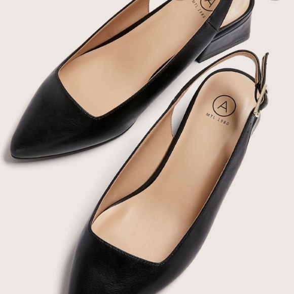 BNIB Dawn Black Slingback Pumps - Size 8W - Picture 2 of 12